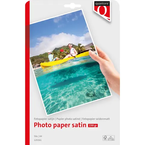 Fotopapier Quantore A4 satijn 50 vel 230gr – afbeelding 2
