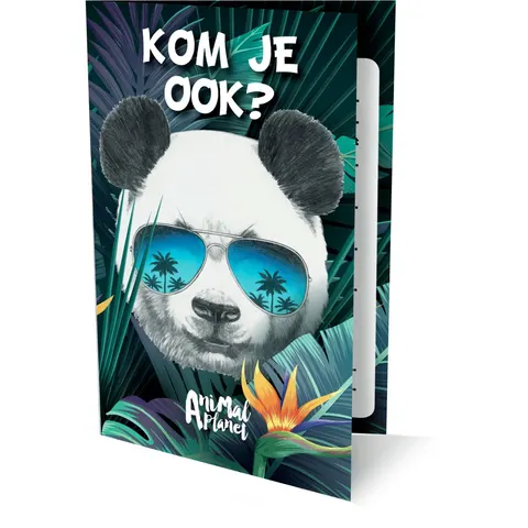 Uitnodigingen Panda 13.5x9cm – afbeelding 2
