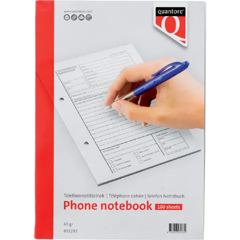Telefoonnotitieblok Quantore 100vel 60gr – afbeelding 2