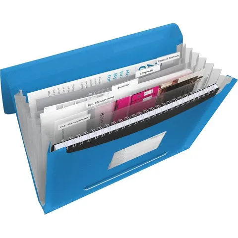 Projectmap Esselte Vivida A4 6 vakken PP blauw – afbeelding 2
