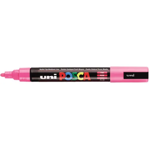 Paintmarker Uni POSCA PC5M medium fluor roze – afbeelding 2