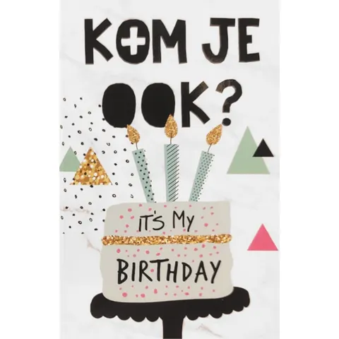 Uitnodiging Cake 13.5x9cm – afbeelding 2