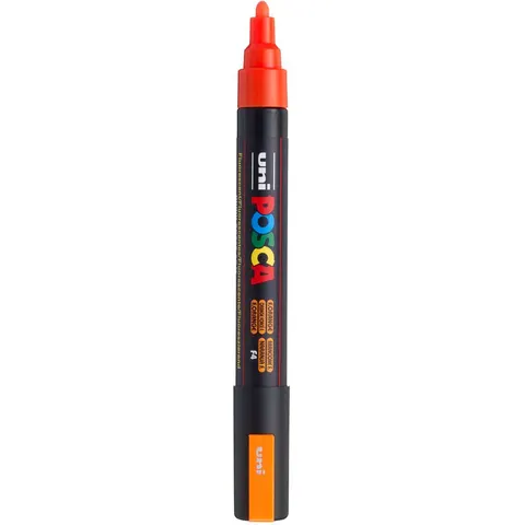 Paintmarker Uni POSCA PC5M medium fluor oranje – afbeelding 2