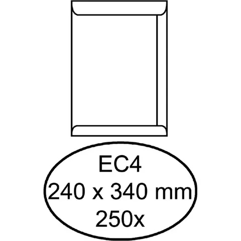 Envelop Quantore akte EC4 240x340mm wit 250 stuks – afbeelding 2