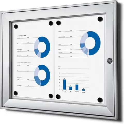 Vitrinebord Quantore luxe 2x A4 zilver – afbeelding 2