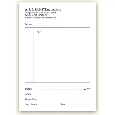Receptpapier Fastprint A6 80gr wit 2000 vel – afbeelding 2