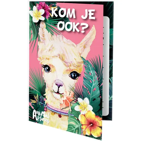 Uitnodiging Alpaca 9x14cm – afbeelding 2
