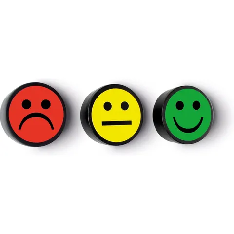 Magneet smiley 35mm rood 5 stuks – afbeelding 2