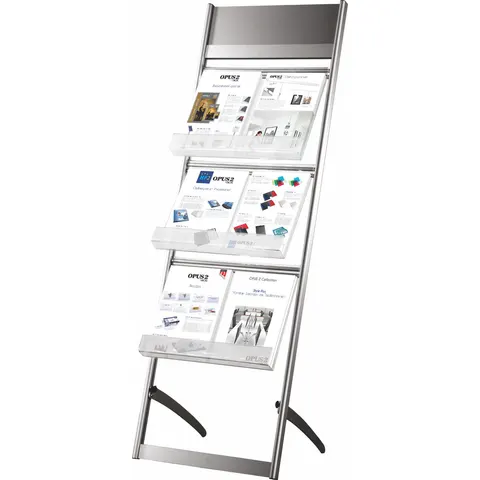 Folderstandaard OPUS 2 3x A3 alu profiel – afbeelding 2