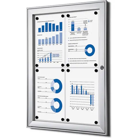 Vitrinebord Quantore luxe 4x A4 zilver – afbeelding 2