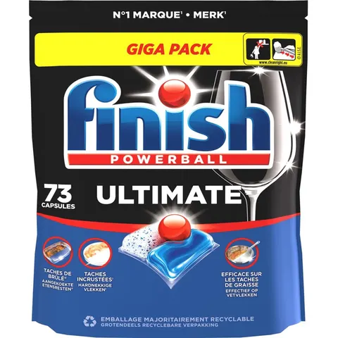 Vaatwastabletten Finish Ultimate Regular 73 stuks – afbeelding 2