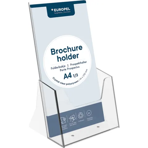Folderhouder Europel 1/3 A4 transparant – afbeelding 2