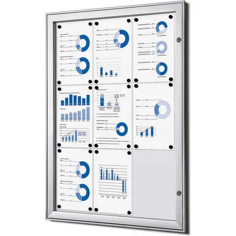 Vitrinebord Quantore luxe 9x A4 zilver – afbeelding 2