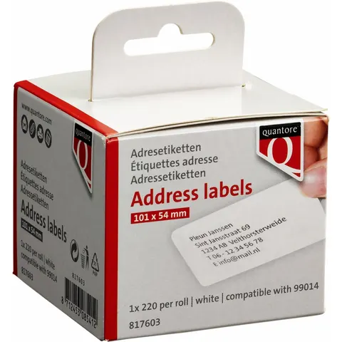 Labeletiket Quantore 99014 54x101mm adres wit – afbeelding 2