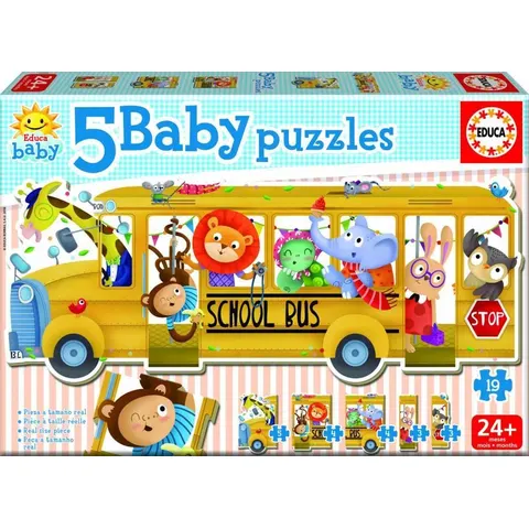 Educa Schoolbus puzzel van 19 stukjes – afbeelding 2