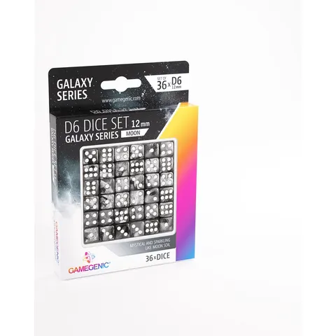 Gamegenic D6 Dice Set 36pcs Galaxy Series: Moon – afbeelding 2