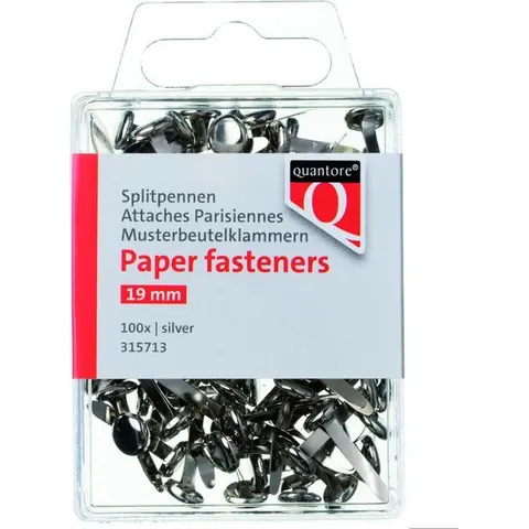 Splitpen Quantore blister 19mm zilver 100 stuks – afbeelding 2