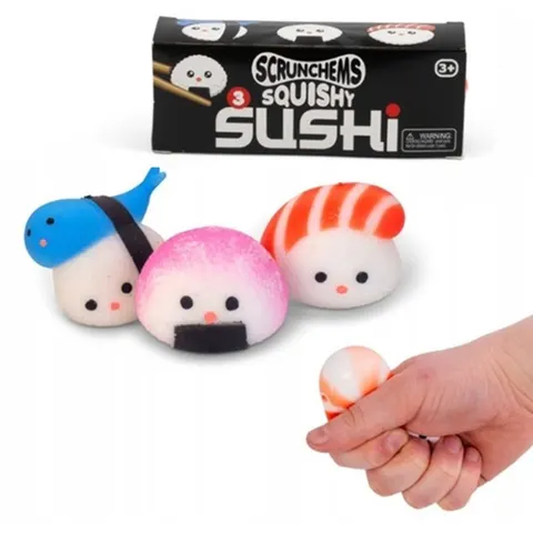 Scrunchems Squishy Sushi Knijpbal Speelgoed – afbeelding 4