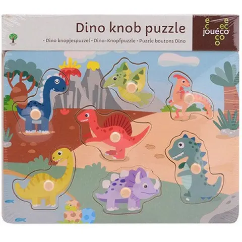 Joueco Dino knopjespuzzel 2 ass – afbeelding 2
