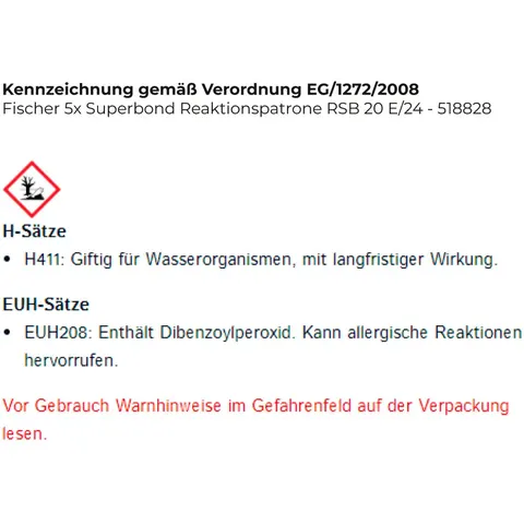Fischer 5x Superbond reactiepatroon RSB 20 E/24 - 518828 – afbeelding 2