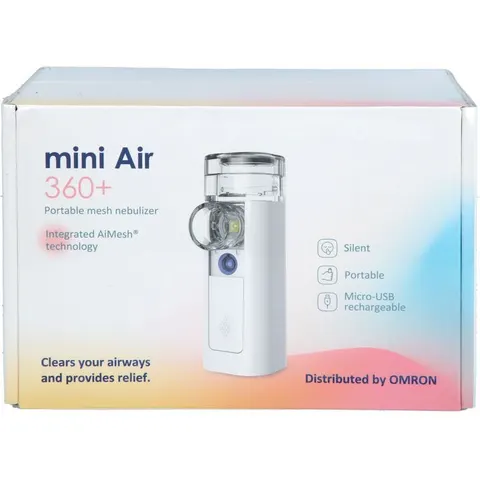 Omron Mini Air 360 + Mesh Nebulizer tragbar – Bild 2
