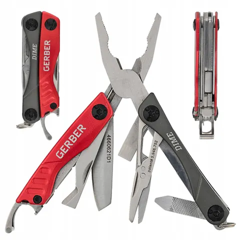 Multitool Gerber Dime czerwony – zdjęcie 3