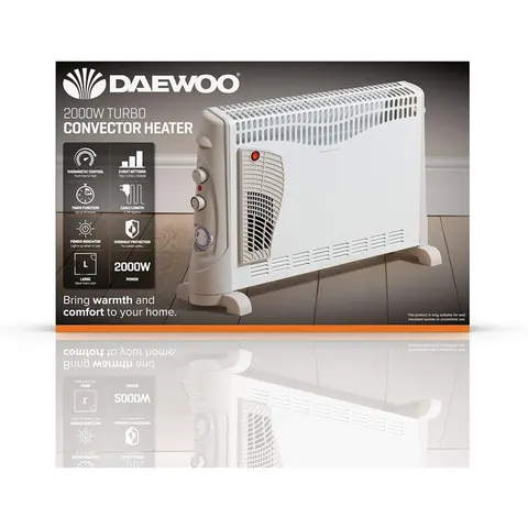 Daewoo 2000W Convector Heater with Turbo Function – image 2