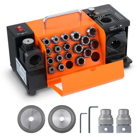 VEVOR MR-20G Drill Bits Sharpener 3-20mm Bits Grinder Sharpener with 18 Collets – Bild 3