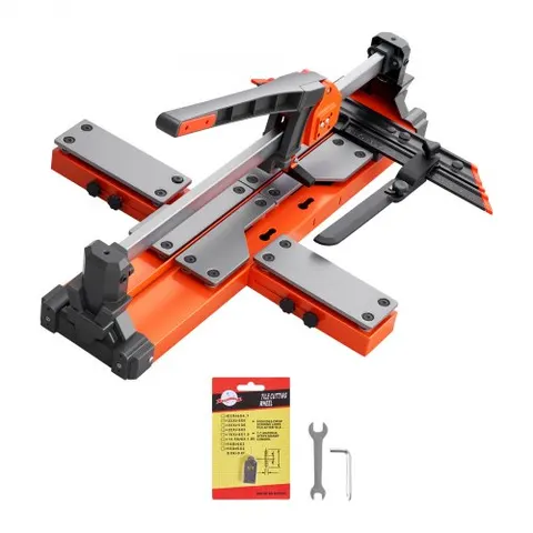 VEVOR 600 mm Manual Tile Cutter, Spring-Loaded Base Cutting Tool with Adjustable Angle Fence, Tungsten Carbide Cutting Wheel, Precision Alignment Guide, for DIY – Bild 2