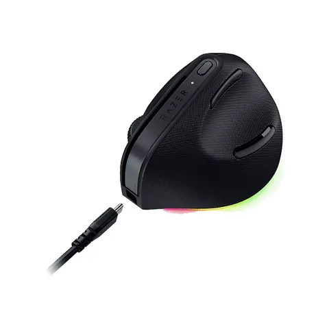 RAZER Pro Click V2 Vertical Edition ergonomische Maus (Bluetooth, USB, Funk) – Schwarz – Bild 2