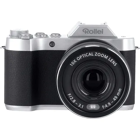 Rollei Powerflex 10x Retro Digitalkamera, Schwarz/Silber – Bild 2