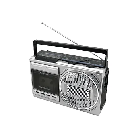 SOUNDMASTER RR20SI Retro Radiokassettenrekorder, Silber – Bild 2