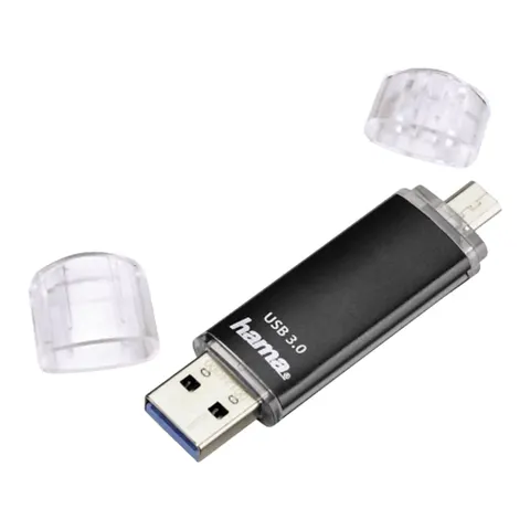 hama USB-Stick LaetaTwin 128GB – schwarz – Bild 2