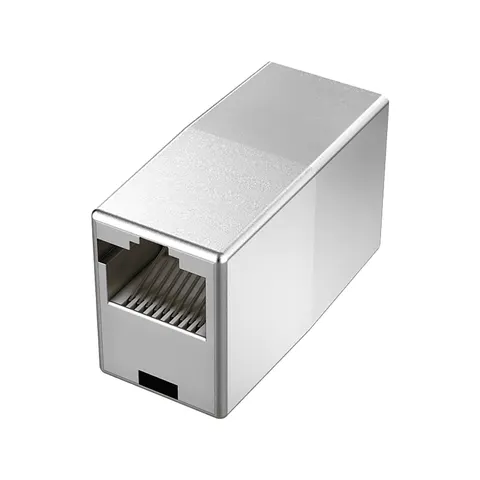 hama CAT-5e RJ-45 LAN-Adapter – Silber – Bild 2
