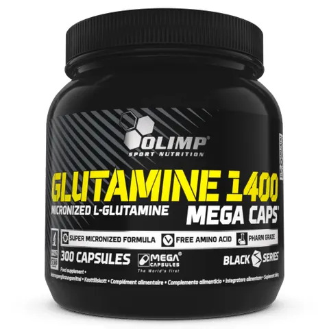 Glutamine Mega Caps 1400 (300 Kapseln) – Bild 2