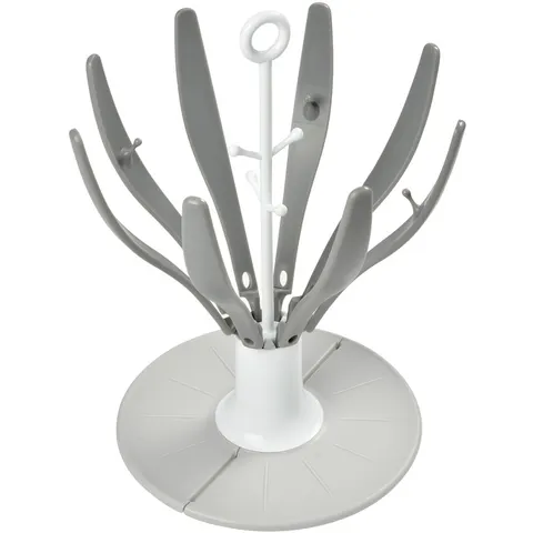 BEABA Egoutte Biberon pliable Flower, Gris – image 2