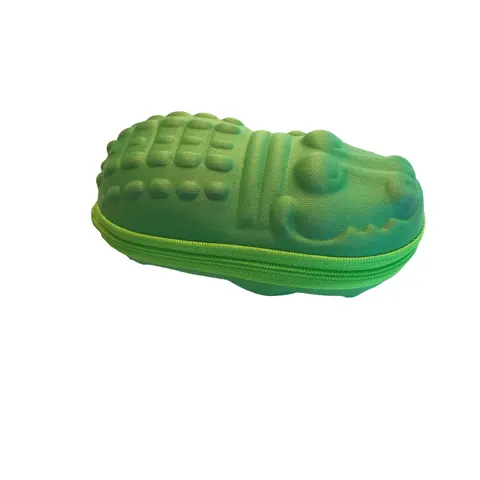 Zippered Sunglasses Case - Green Crocodile – image 2