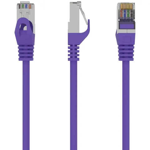 FTP Cat6 patchkabel, 5 m, paars – afbeelding 2
