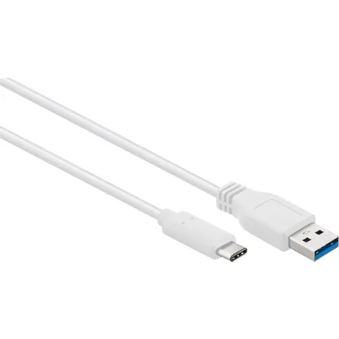 USB3.0 kabel AM-CM wit 0.5 meter – afbeelding 2