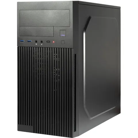 Inter-Tech IT-6521 Straight Micro Tower Zwart – afbeelding 2