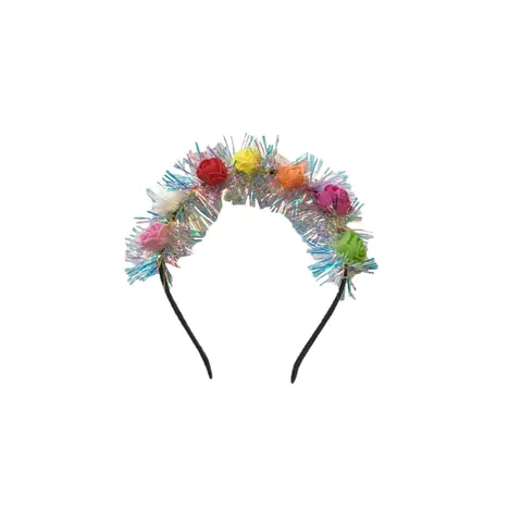 Multicoloured Plastic Flower Crown Headband With Foam Flowers – image 2