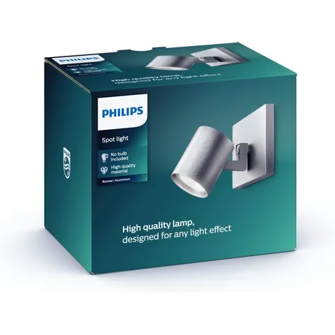 Philips Runner opbouwspot - 1-lichts - aluminium – afbeelding 2