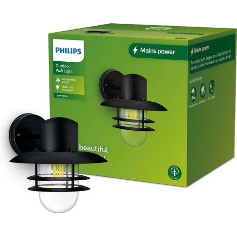 Philips Inyma wandlamp - zwart - E27 – afbeelding 2