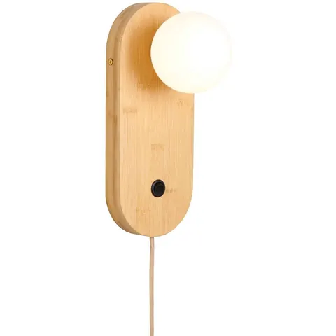 GOOD&MOJO Wandlamp Java - Beige - Ø12.5x30cm - Binnen Modern – afbeelding 2
