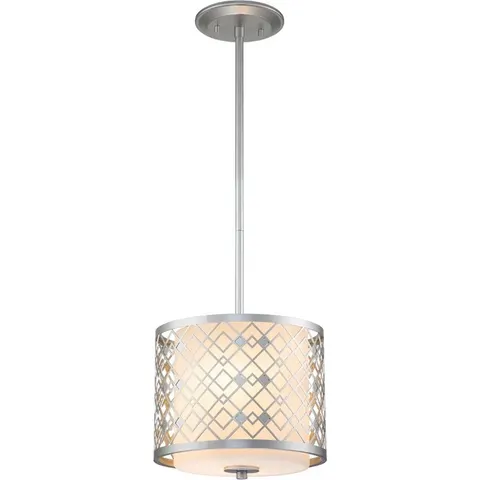 Elstead Lighting LED Hanglamp Ziggy | 1X E27 Max 40W | Dimbaar | Lacquered Silver – afbeelding 2