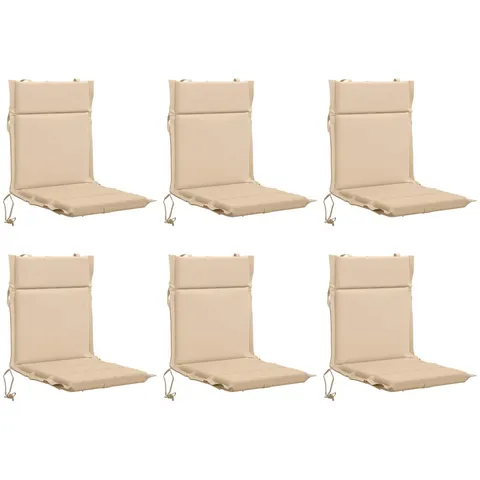 vidaXL Coussin de chaise à dossier bas GEMERT 6 pc 100 % polyester – 433194 – image 3