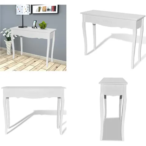 vidaXL - Bijzettafel - wit – afbeelding 2