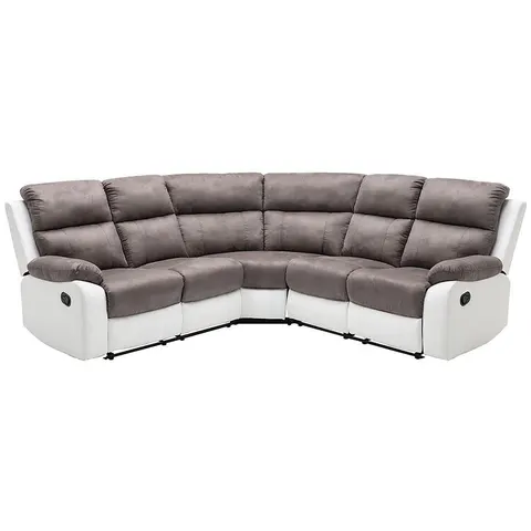 vente-unique.com Canapé d'angle polyester 5 places gris 226x101x226cm – image 3