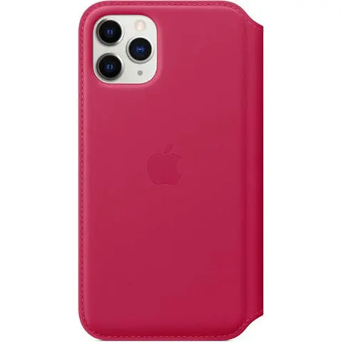 Apple - Leren Folio Hoesje - iPhone 11 Pro - Raspberry – afbeelding 2