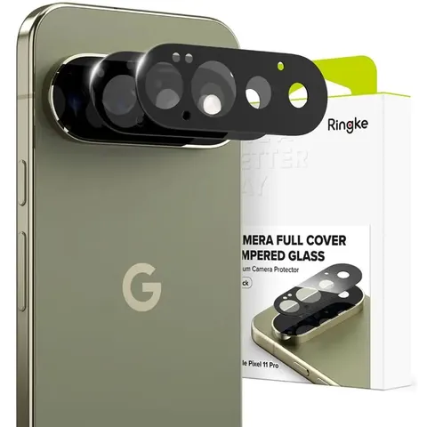 Ringke Camera Tempered Glass - Camera Protector Geschikt voor Google Pixel 11 Pro - Case Friendly 9H Gehard Glas - 2-Pack – afbeelding 2